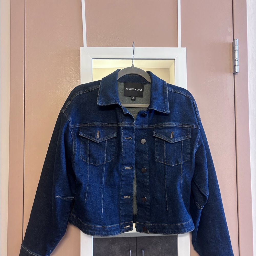 Kenneth Cole Women's Corset Waist Denim Jacket, matching bottoms available